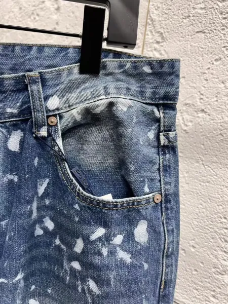 Polo Ralph Lauren Paint-Splatter Straight-Leg Jeans Blue - 7