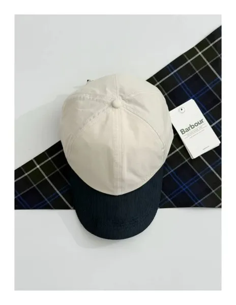 Burberry Barbour Corduroy Brim Baseball Cap Olive / Brown and Cream / Navy Hats - 15
