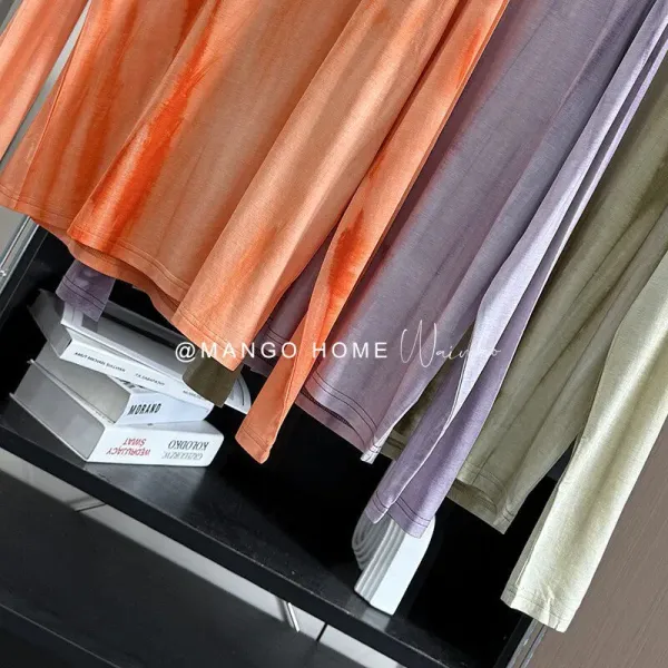 Design Clothing Warehouse Orange Tie-Dye Long Sleeve T-Shirt T-Shirts - 26