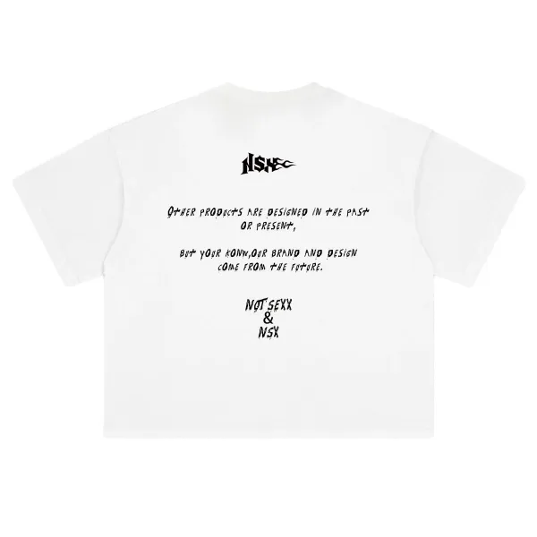 Design Three Exclamation Marks and 8-Ball Graphic Cropped T-Shirt - 19