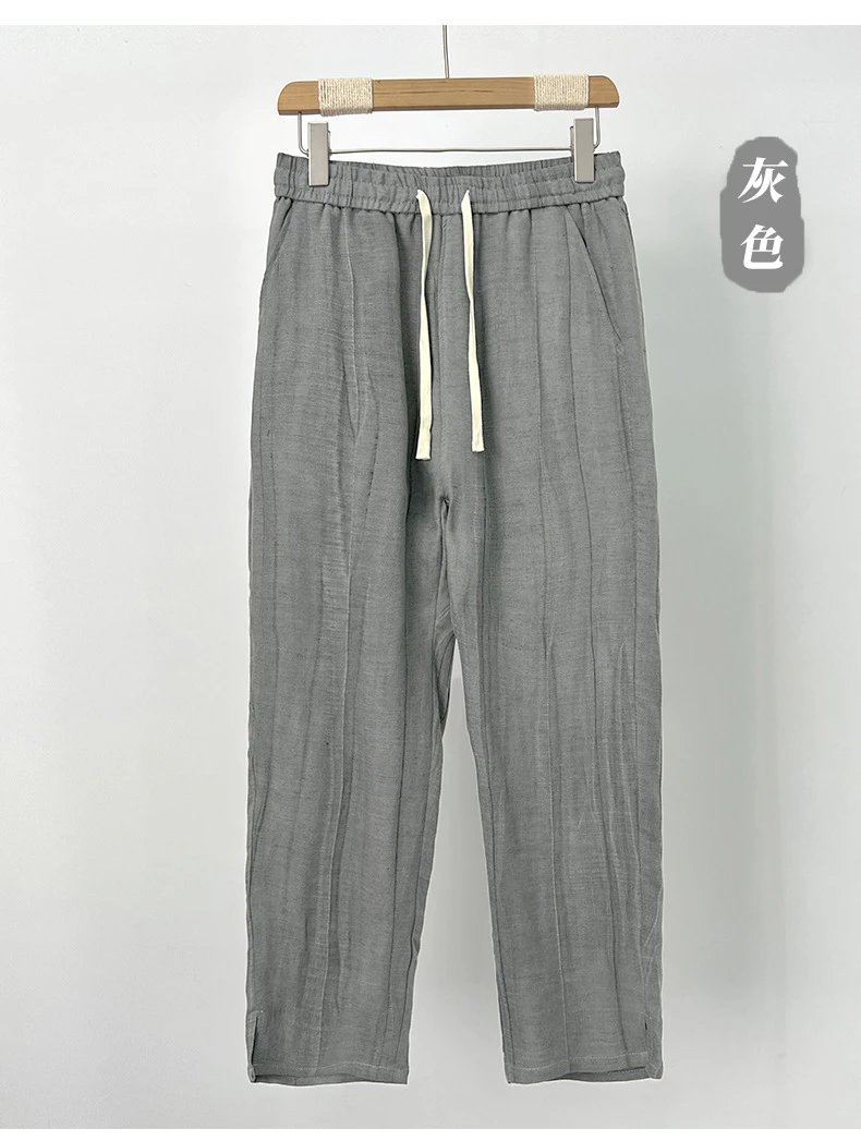 Design Wide-Leg Drawstring Pants Black - 10