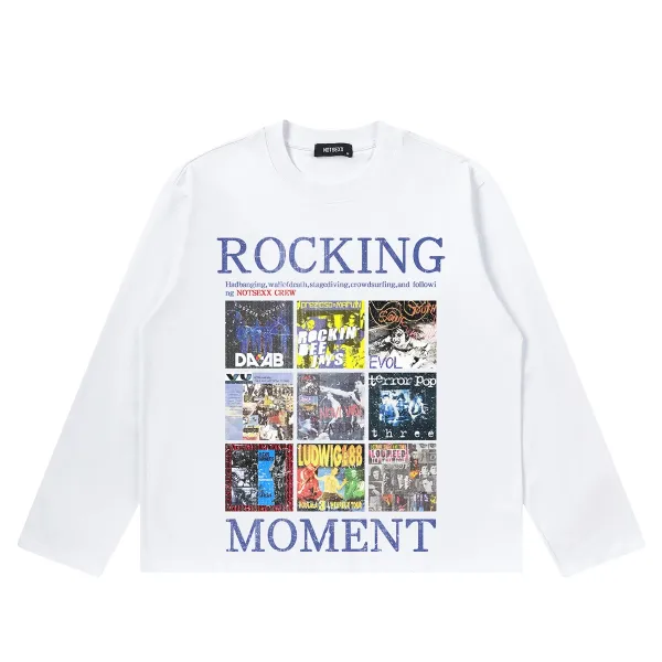 Design Rocking Moment Graphic T-Shirt White - 13