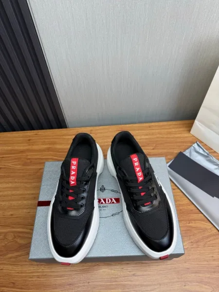 Prada Re-Nylon Sneakers Black White Red Sneakers Chunky Sneakers - 2