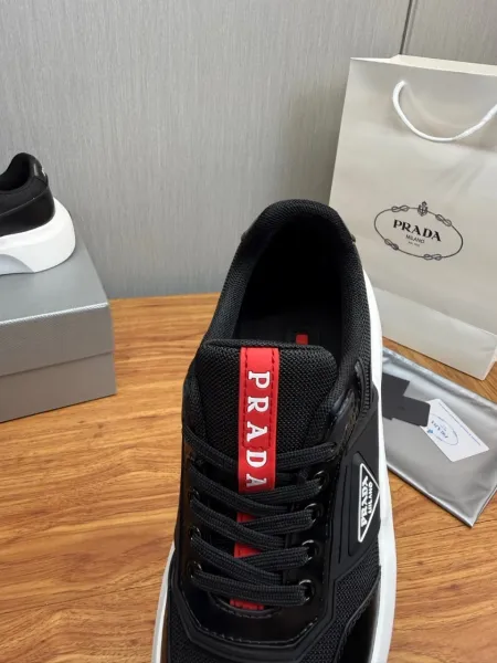 Prada Re-Nylon Sneakers Black White Red Sneakers Chunky Sneakers - 9