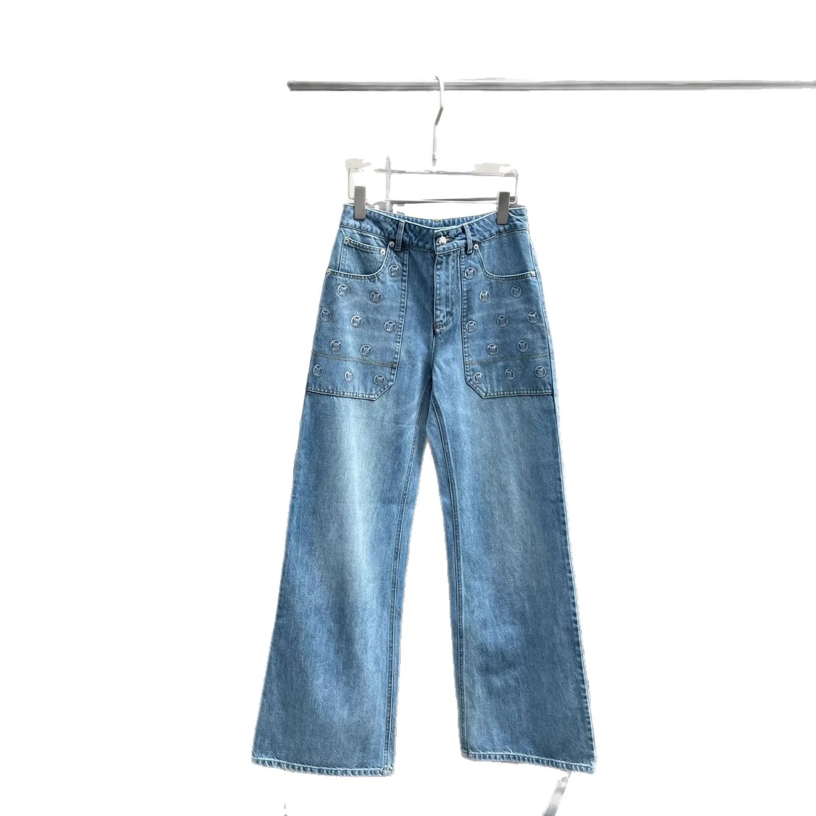 Argyle Knit Sweater Light Blue Wide Leg Jeans Casual Outfit