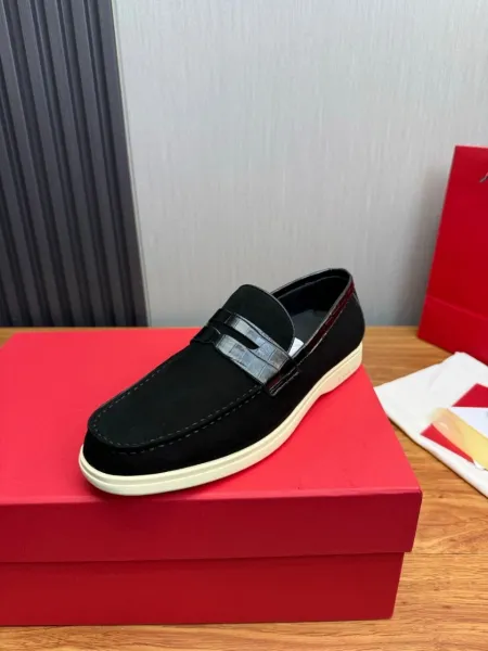 Hogan HXM281 White Suede Loafer - 2
