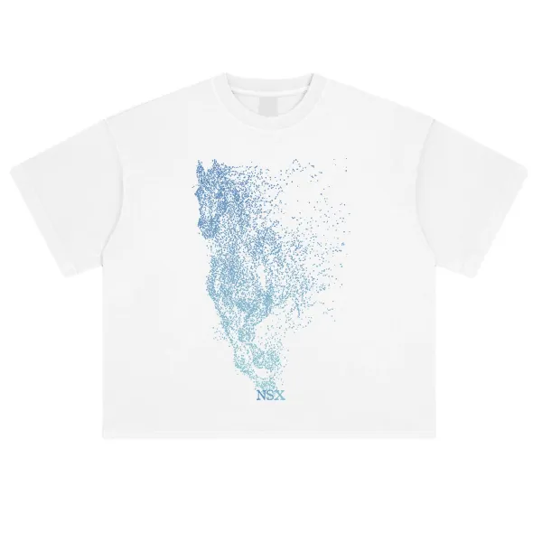 Design NOTSEXx Particle Wolf Long Sleeve T-Shirt Black T-Shirts - 27