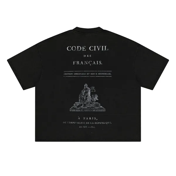 Design Napoleon Coronation Print Black T-Shirt - 13
