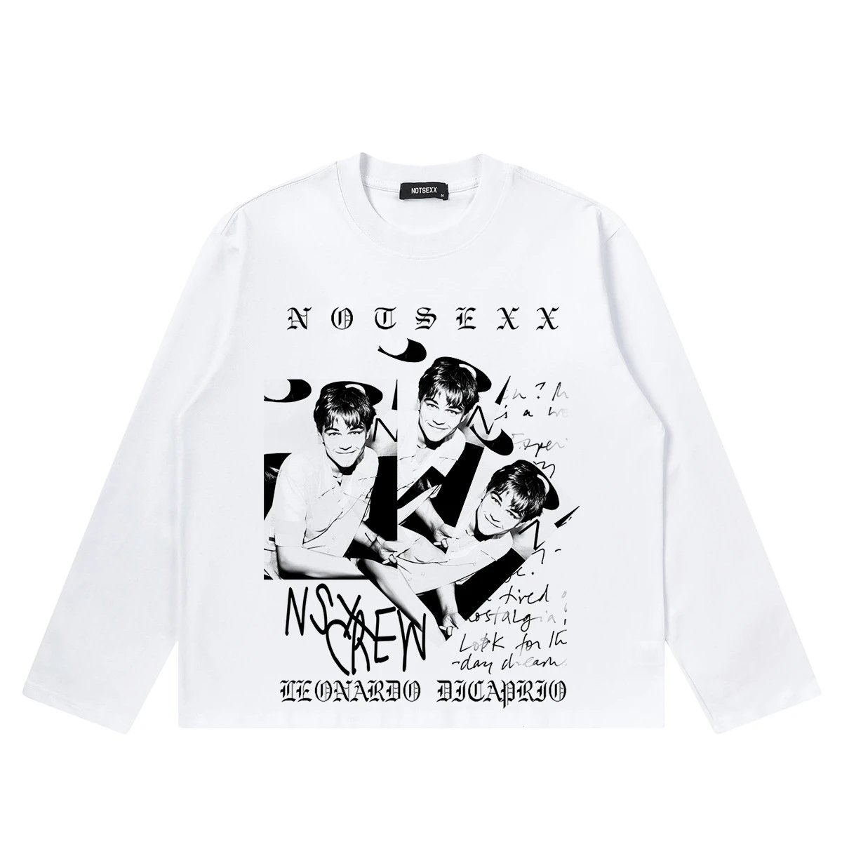Design NOTSEXX x Leonardo DiCaprio NSX Crew Black T-Shirt T-Shirts - 13