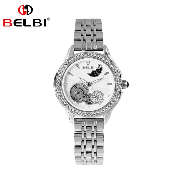 Design BELBI Moon Phase Mechanical Watch Rose Gold Watches - 18