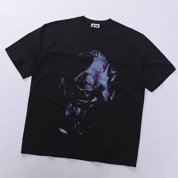 Design Graphic Print Black T-Shirt - 1