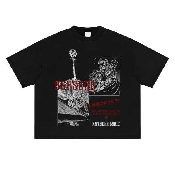 Design NOTSEXX x Berserk Long Sleeve T-Shirt Black T-Shirts - 12