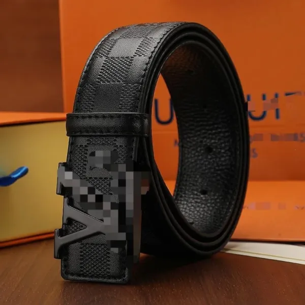 Louis Vuitton Damier Graphite Belt Black Leather Belt - 1