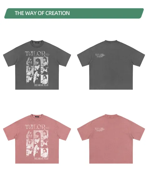 Design NSX Music Plan x Talor ED Distressed Black Cropped T-Shirt T-Shirts - 11