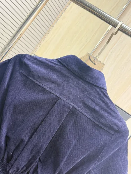 Miu Miu Corduroy Shirt Dress Navy - 11