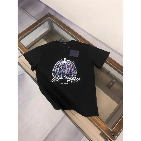 Louis Vuitton Pumpkin Print Black T-Shirt - 1