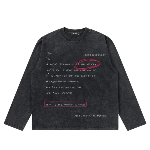Design Rocky Quote Graphic Black T-Shirt - 9
