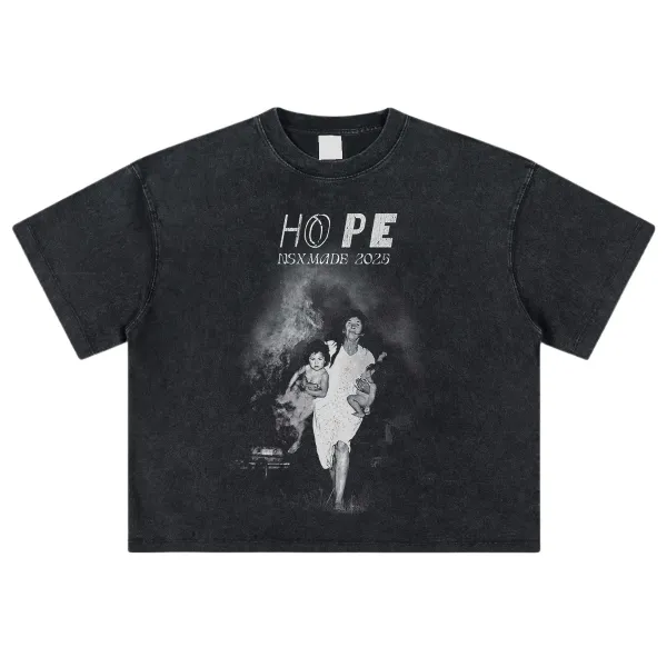 Design NSXMADE Hope 2025 Washed Black T-Shirt T-Shirts - 1