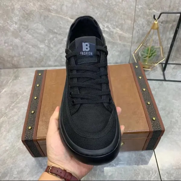 Design B Fashion Black Mesh Sneakers - 14