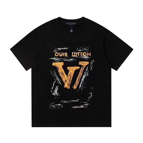 Louis Vuitton Graffiti LV Print Black T-Shirt - 1