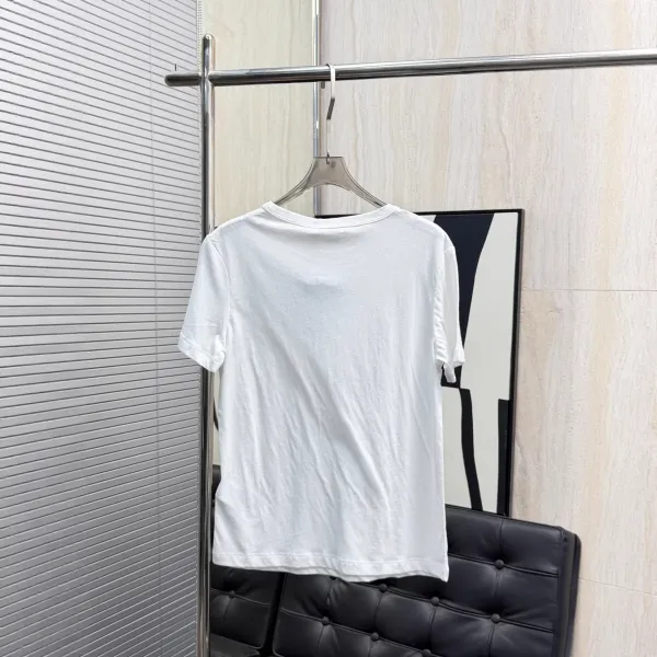 Dior CD Logo Embroidered Black T-Shirt - 4