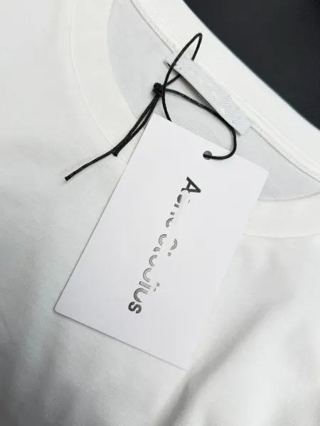 Acne Studios Script Logo White T-Shirt - 6