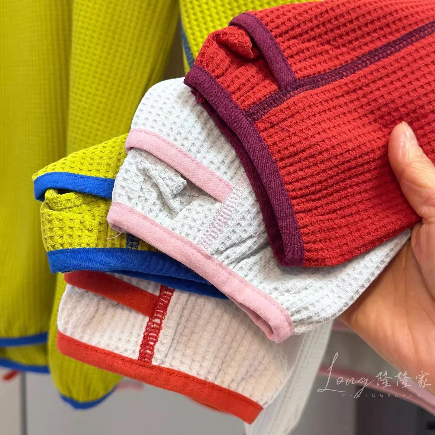 Design Waffle-Knit Base Layer Top Red - 8