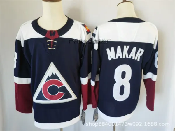 Design Colorado Avalanche Joe Sakic #19 White Away Jersey - 5