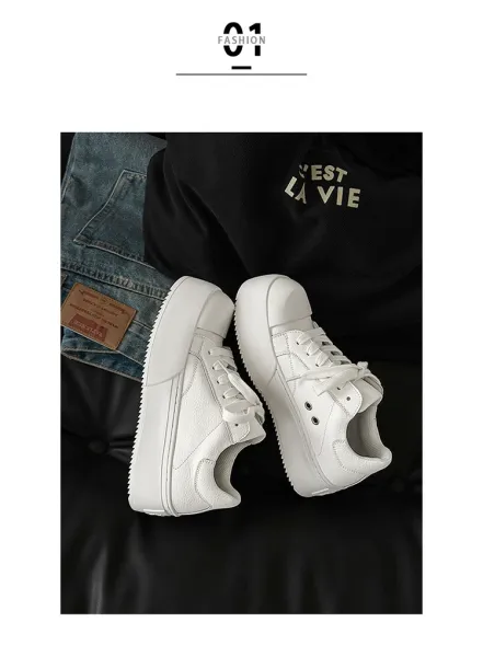 Design Chunky Platform Sneakers White - 22