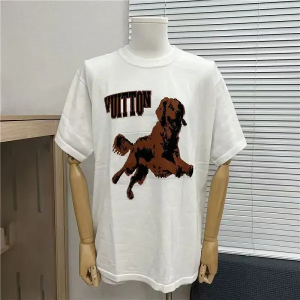Louis Vuitton Dog Print Graphic T-Shirt White - 1