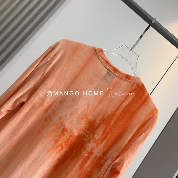 Design Clothing Warehouse Orange Tie-Dye Long Sleeve T-Shirt T-Shirts - 19