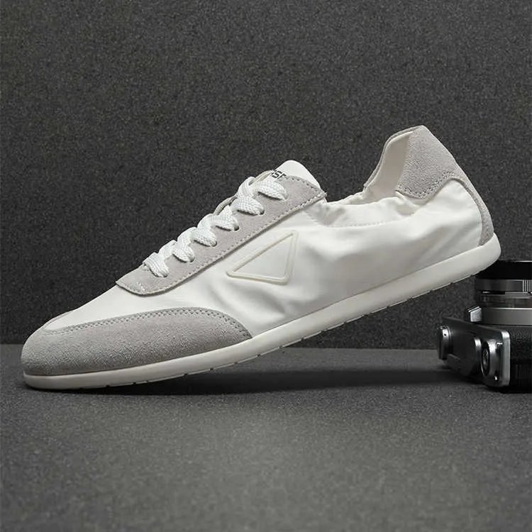 Design Minimalist Slip-On Sneaker White Gray Casual Shoes - 7