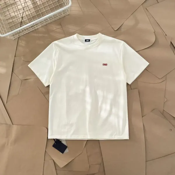 Kith Small Logo Crewneck T-Shirt Off-White - 1