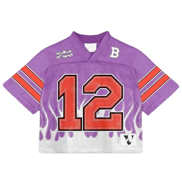 Design State of Mind x V 12 Flame Mesh Jersey Purple Jersey - 24