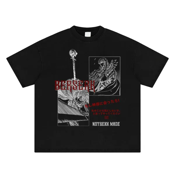Design NOTSEXX x Berserk Long Sleeve T-Shirt Black T-Shirts - 13