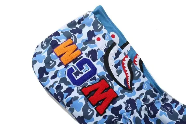 A Bathing Ape Shark Hoodie Army Green - 5