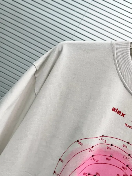 aeae Ale:de:ang Pink Abstract Face Print Oversized T-Shirt T-Shirts - 8