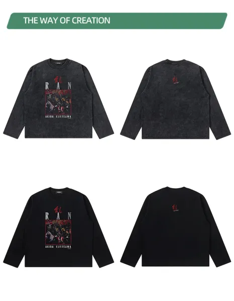 Design NOTSEX x Akira Kurosawa RAN Long Sleeve T-Shirt Black T-Shirts - 10