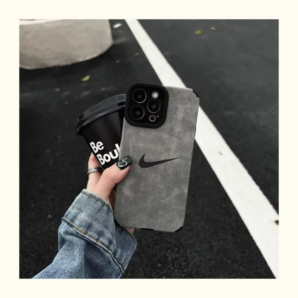 Nike Swoosh Velvet Case Deep Charcoal Phone Case - 5