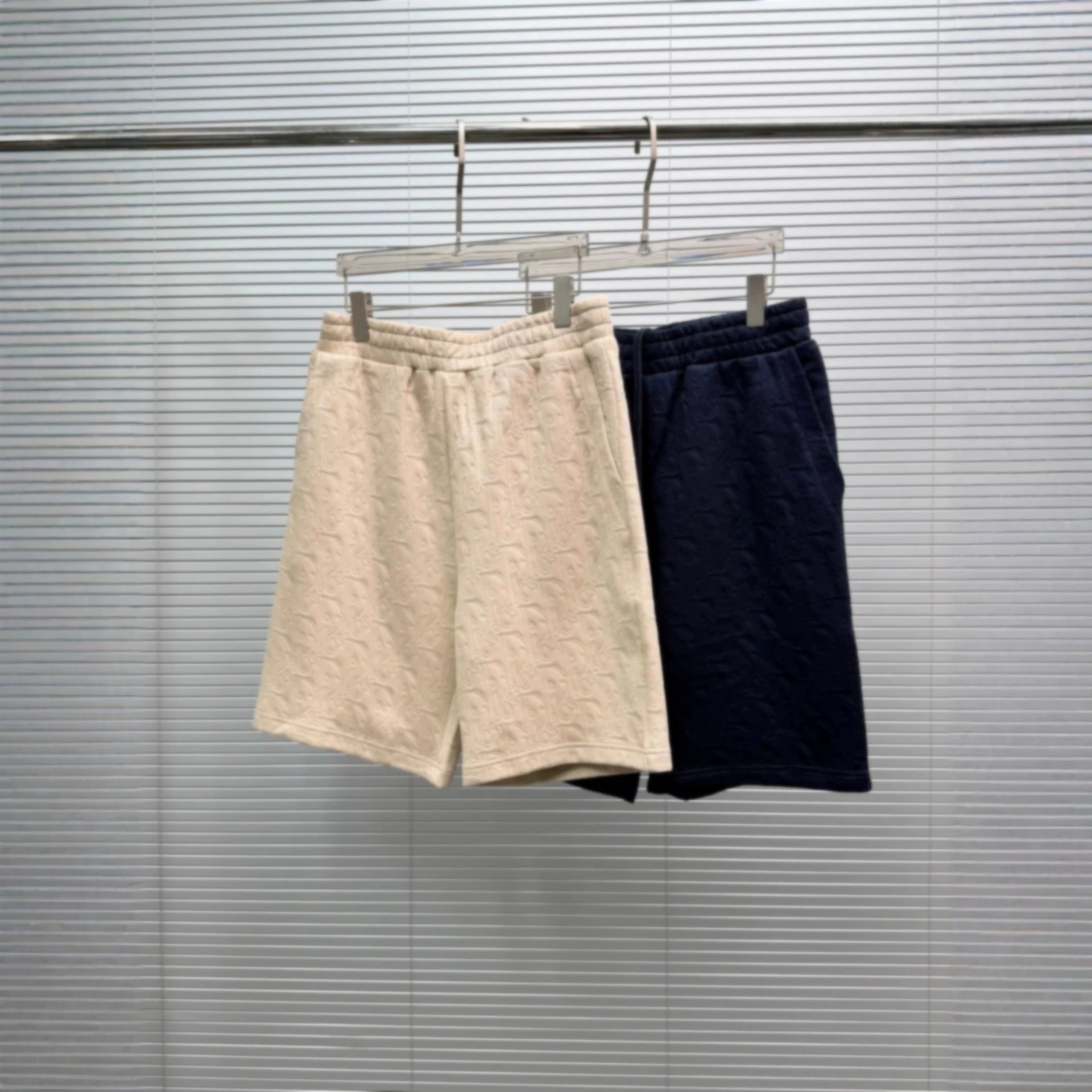 南油高版Dio26夏季新款纯色五分裤男士提花个性风潮休闲宽松短裤