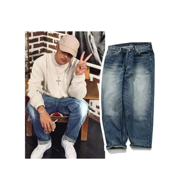Design Paint-Splatter Washed Denim Jeans - 16