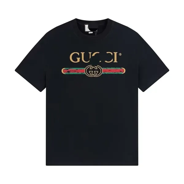 Gucci Logo Print Black T-Shirt - 1