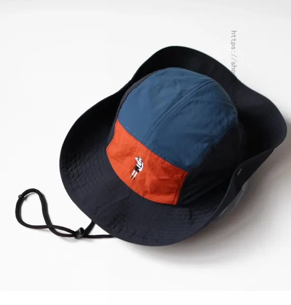 Human Made Bucket Hat Olive Brown Yellow Patchwork - 25