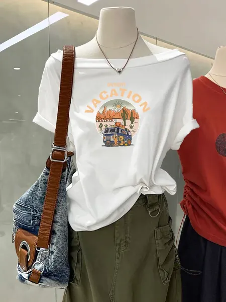 Design Off-Shoulder Draped Top Gray with Olive Cargo Pants - 9