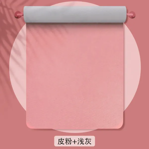Design Yoga Mat Pink + Light Gray Activewear - 1