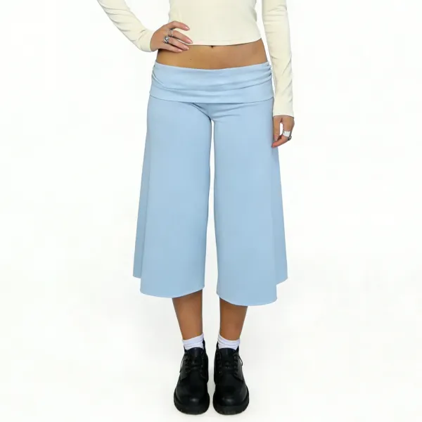 Design Wide-Leg Cropped Pants Pink - 16