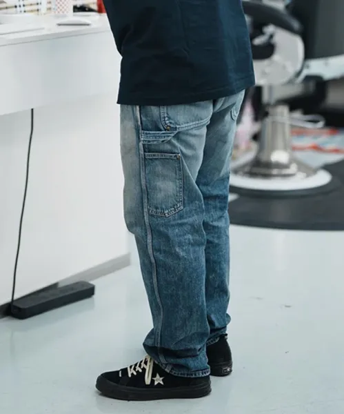 Yohji Yamamoto x Neighborhood Collection de Projets Communs Distressed Denim Jeans - 8