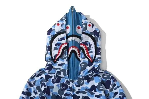 A Bathing Ape Shark Hoodie Army Green - 4
