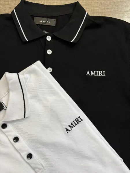Design Logo Embroidered Black Polo with White Trim Polo Shirt - 8