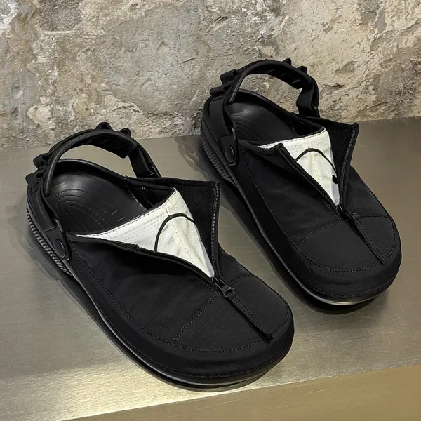 Maison Margiela Tabi Zipper Clog Black Sandals - 1